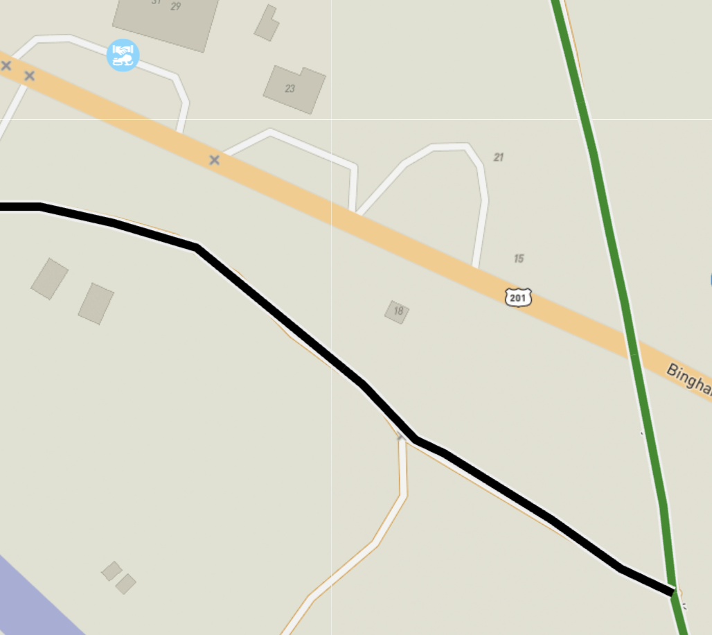 Trailintel map overview for 201 Powersports in Bingham, Maine
